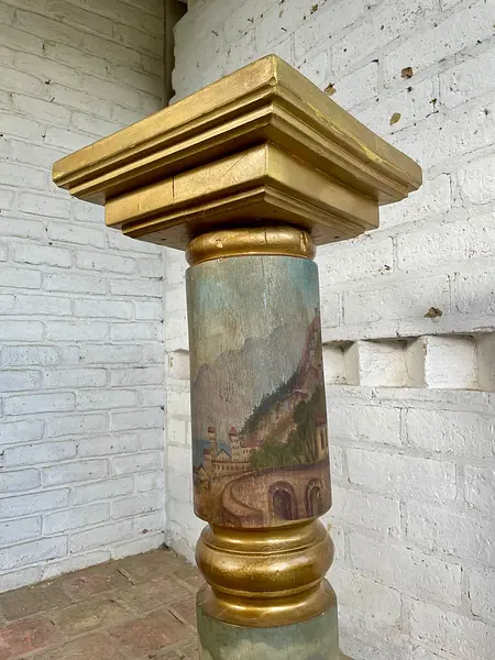 Columna Republicana En Madera - Colombia S Xix