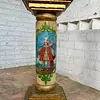 Columna En Madera Con Angeles Arcabuceros - Colombia S Xix