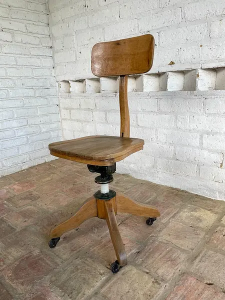 Silla De Mecanógrafo Giratoria Ajustable - Colombia 1930