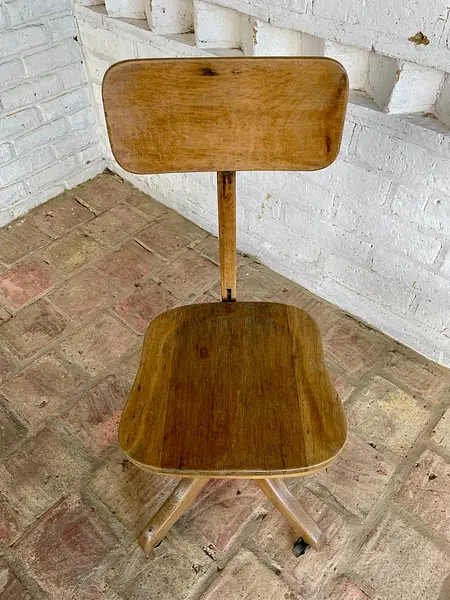 Silla De Mecanógrafo Giratoria Ajustable - Colombia 1930