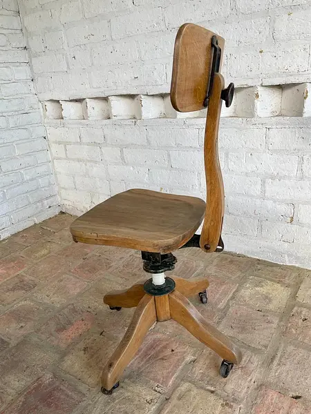 Silla De Mecanógrafo Giratoria Ajustable - Colombia 1930