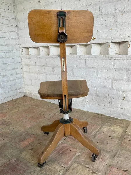 Silla De Mecanógrafo Giratoria Ajustable - Colombia 1930