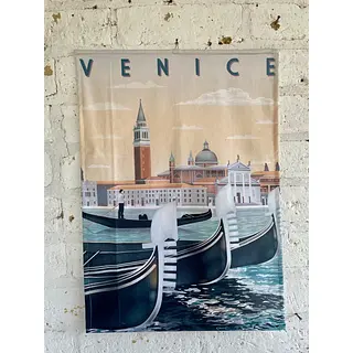 Tapiz De Venecia Con Góndolas