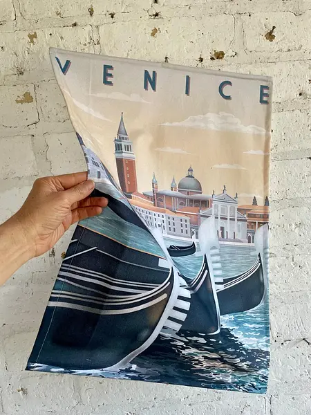 Tapiz De Venecia Con Góndolas