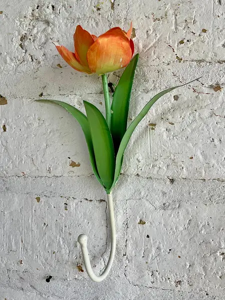Tulipán Metálico Con Gancho De Colgar