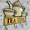 Perchero De Pared Con La Descripción " Hora Del Te"