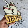 Perchero De Pared Con La Descripción " Hora Del Te"