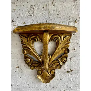 Repisa En Madera Tallada - Colombia 1900