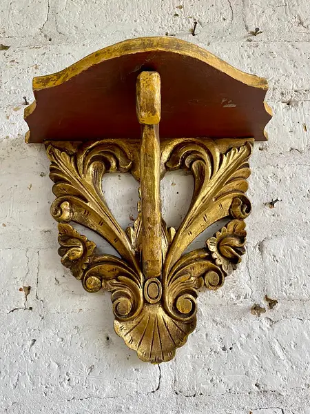 Repisa En Madera Tallada - Colombia 1900