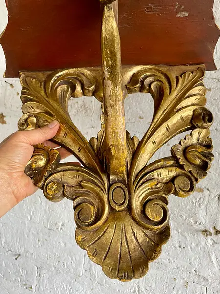 Repisa En Madera Tallada - Colombia 1900