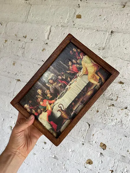 Ultima Cena Cuadro Rústico - Colombia 1960