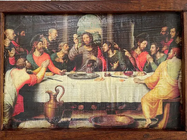 Ultima Cena Cuadro Rústico - Colombia 1960