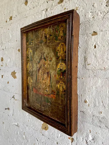 Nuestra Señora Del Rosario Cuadro Artesanal - Colombia 1940