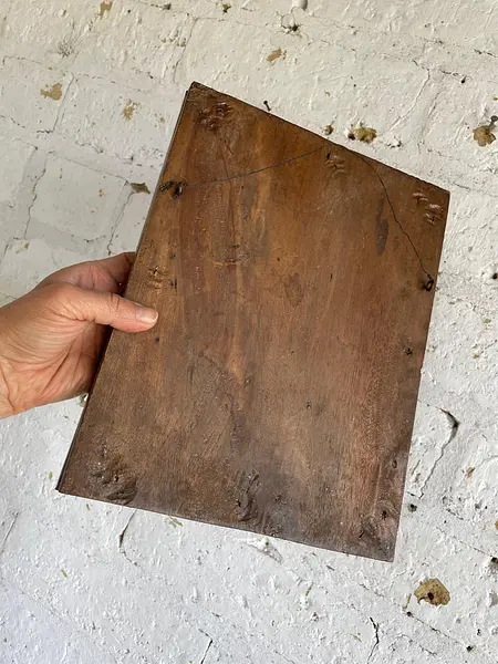 Estación Del Vía Crucis Cuadro Rústico Los- Colombia 1940