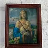 Jesús El Buen Pastor Cuadro Rústico - Colombia 1950