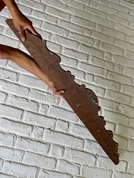 Friso De Madera Tallada Policromada - Ecuador 1995