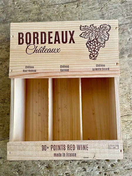 Caja Vinos Burdeos Para 3 Botellas - Francia 2024