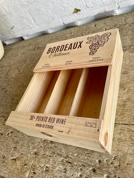 Caja Vinos Burdeos Para 3 Botellas - Francia 2024