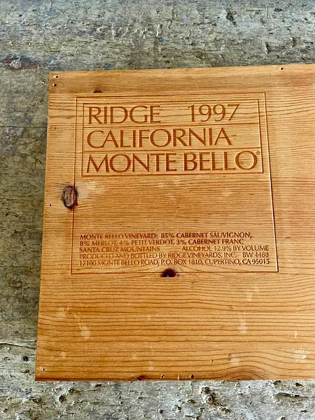 Caja De Vinos Rectangular - California 1997