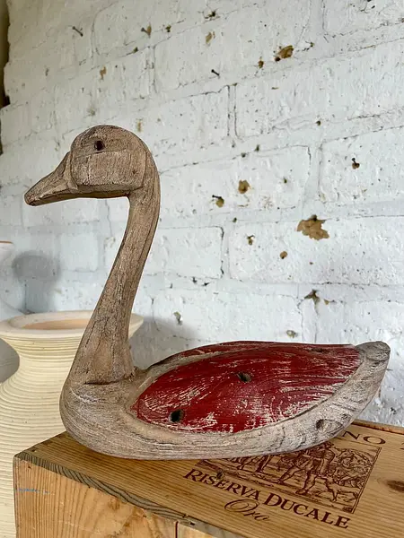 Pato Rústico Mediano Con Acabado Desgastado