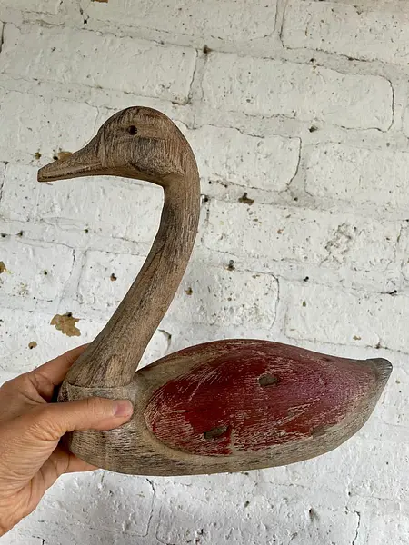 Revisar Pato Rústico Grande Con Acabado Desgastado