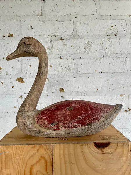 Revisar Pato Rústico Grande Con Acabado Desgastado