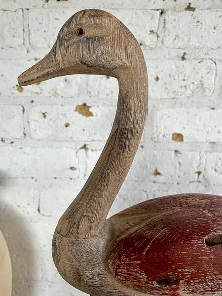 Revisar Pato Rústico Grande Con Acabado Desgastado