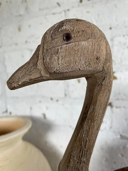 Revisar Pato Rústico Grande Con Acabado Desgastado