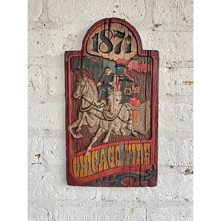 Cuadro En Alto Relieve Incendio Chicago 1871
