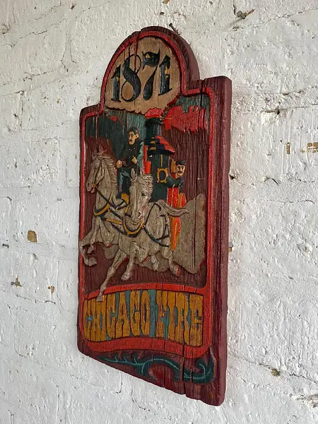 Cuadro En Alto Relieve Incendio Chicago 1871