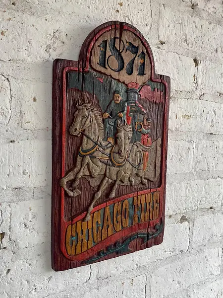 Cuadro En Alto Relieve Incendio Chicago 1871
