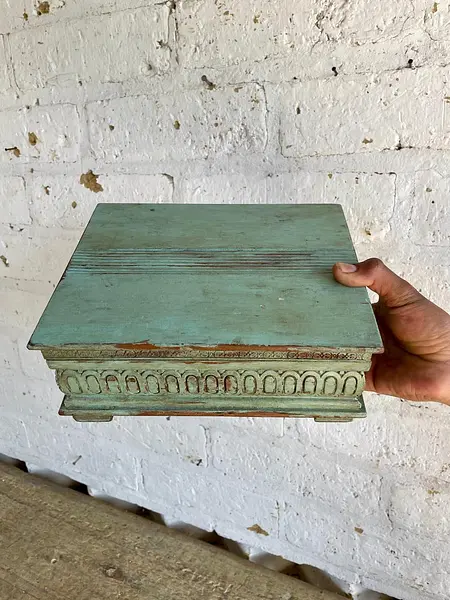 Caja Espejo Rústica Y Compartimentos Internos