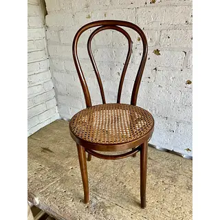 Silla Estilo Thonet Con Asiento Tejido - Colombia 1980