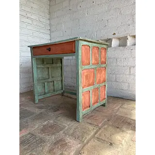 Revisar Mesa Auxiliar Rústica Con Cajón - Colombia 1980