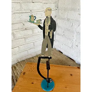 Mesero Móvil Metálico Con Péndulo - Indonesia 1990