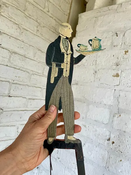 Mesero Móvil Metálico Con Péndulo - Indonesia 1990