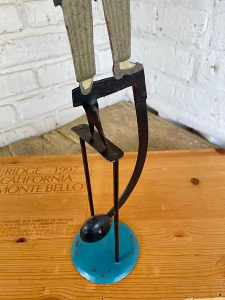 Mesero Móvil Metálico Con Péndulo - Indonesia 1990