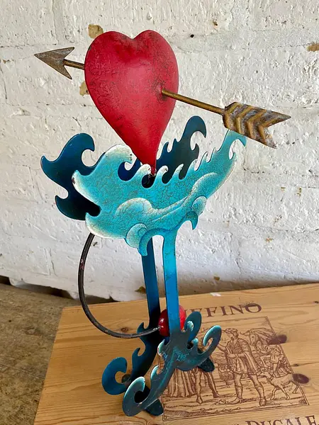 Móvil Corazón Balancín Sobre Olas - Indonesia 1990