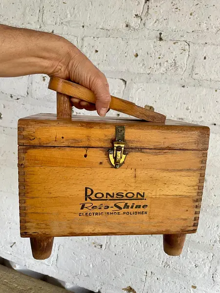 Caja De Lustrador De Zapatos Ronson Roto - Shine - Usa 1960