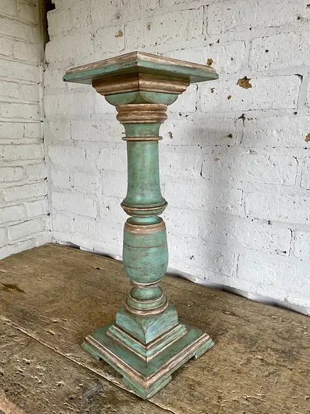 Columna De Piso Torneada En Madera Maciza