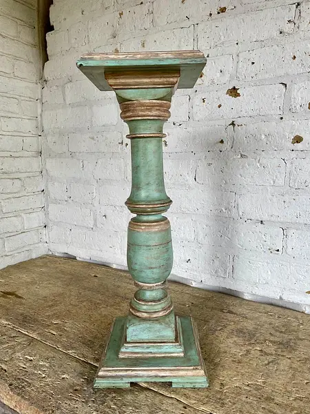 Columna De Piso Torneada En Madera Maciza