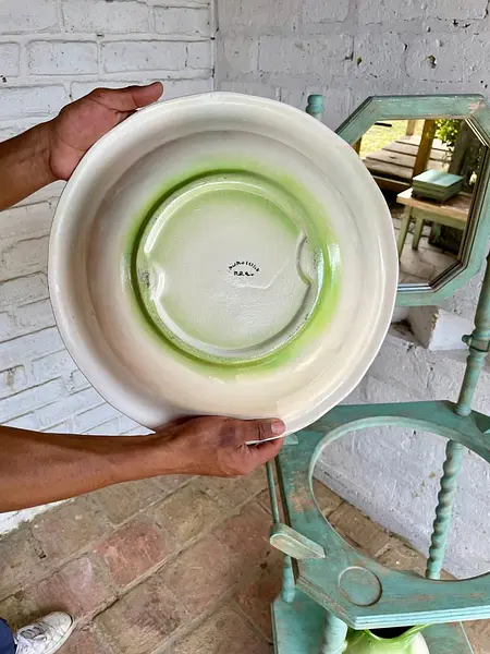 Aguamanil Con Espejo Jarra Y Palangana