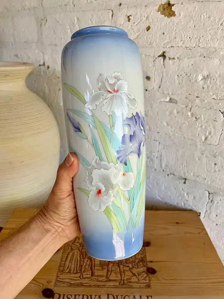 Jarrón De Porcelana - Japón 1970