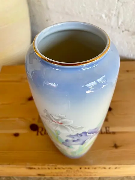 Jarrón De Porcelana - Japón 1970