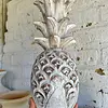 Piña Tallada En Madera Blanca Envejecida - Filipinas 2020
