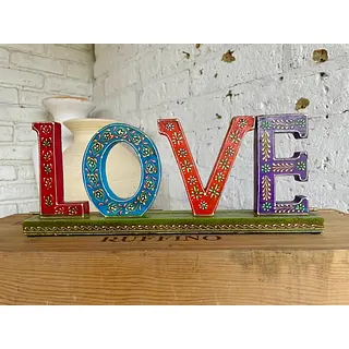 Letrero Love Sobre Base - India 1990