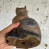 Gato Tallado En Madera - India 1990