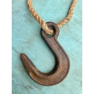 Gancho Industrial De Polea En Hierro Fundido - Colombia 1960