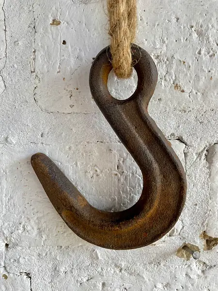 Gancho Industrial De Polea En Hierro Fundido - Colombia 1960