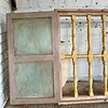 Ventana Doble Puerta Reja Torneada De Madera - Colombia 1940